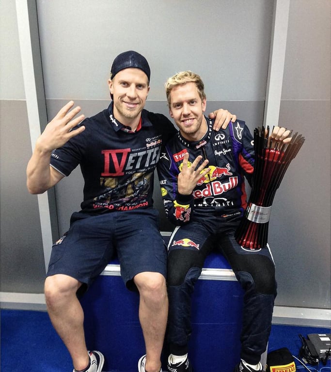 Heikki Huovinen ja Sebastian Vettel